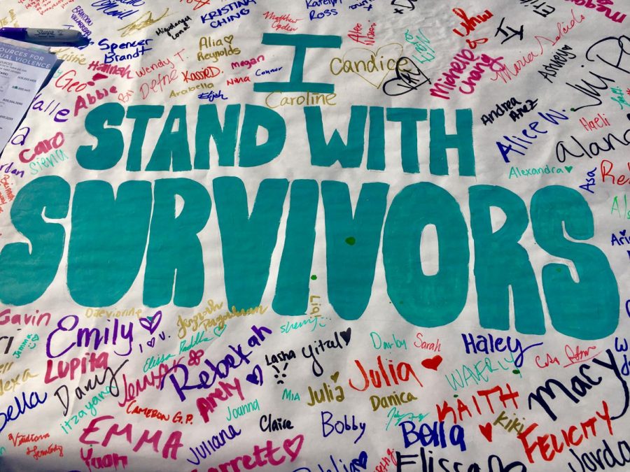 I Stand with Survivors Poster