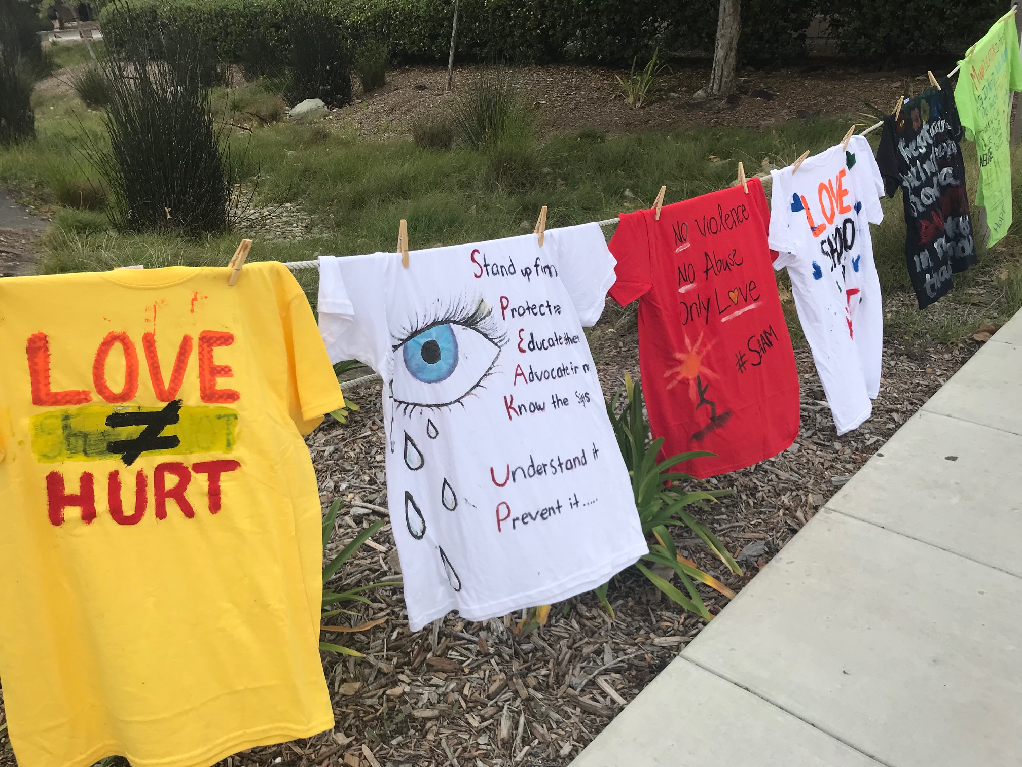 The Clothesline Project Display